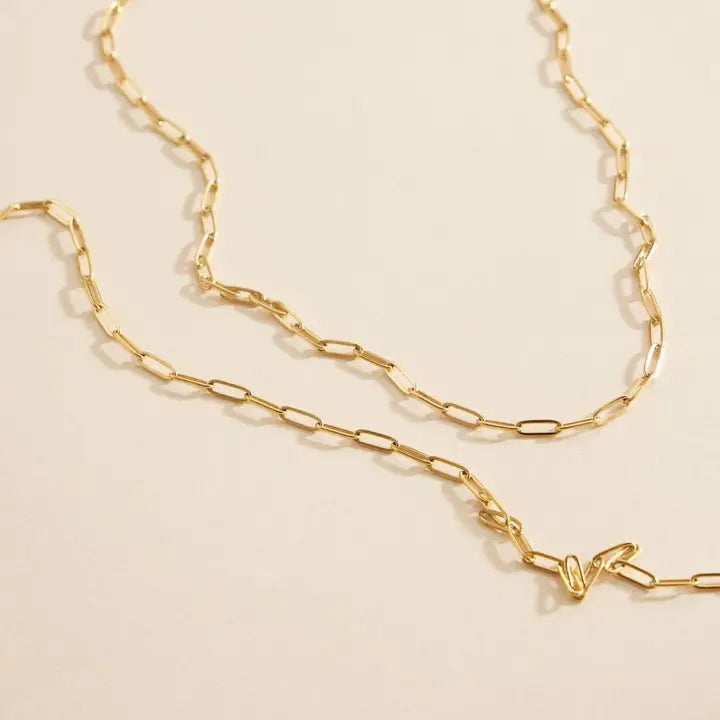 Paper Clip Linked Necklace