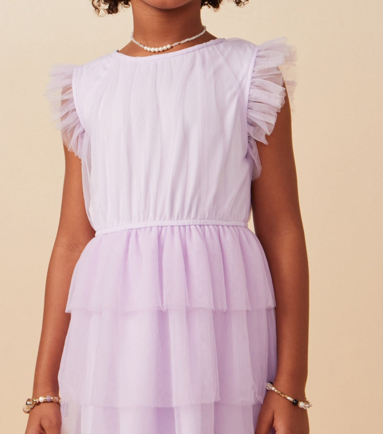 Girls Mesh Ruffle Tiered Tank Dress - Brazos Avenue Market 