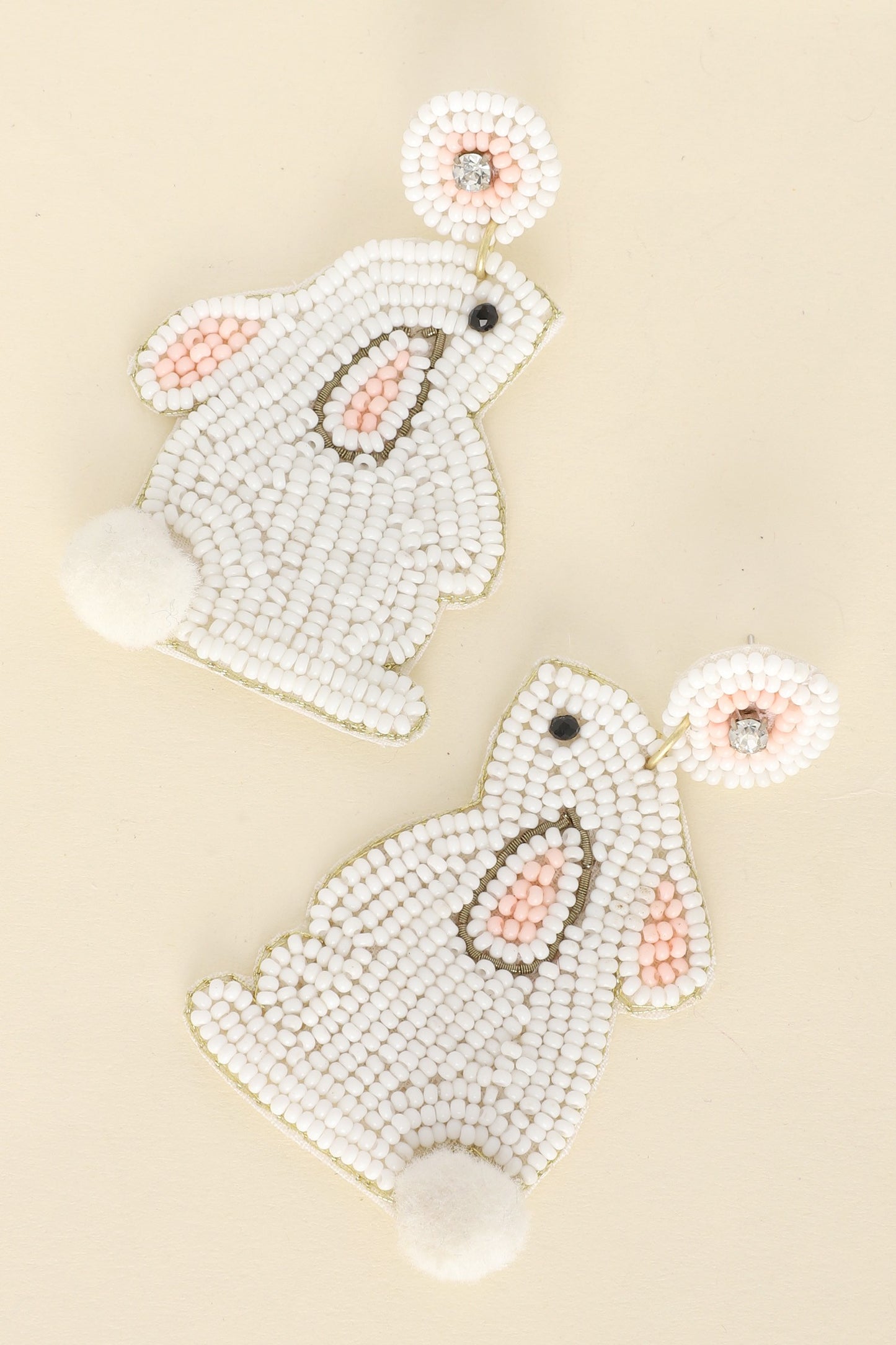 White Bunny Earrings - Brazos Avenue Market 