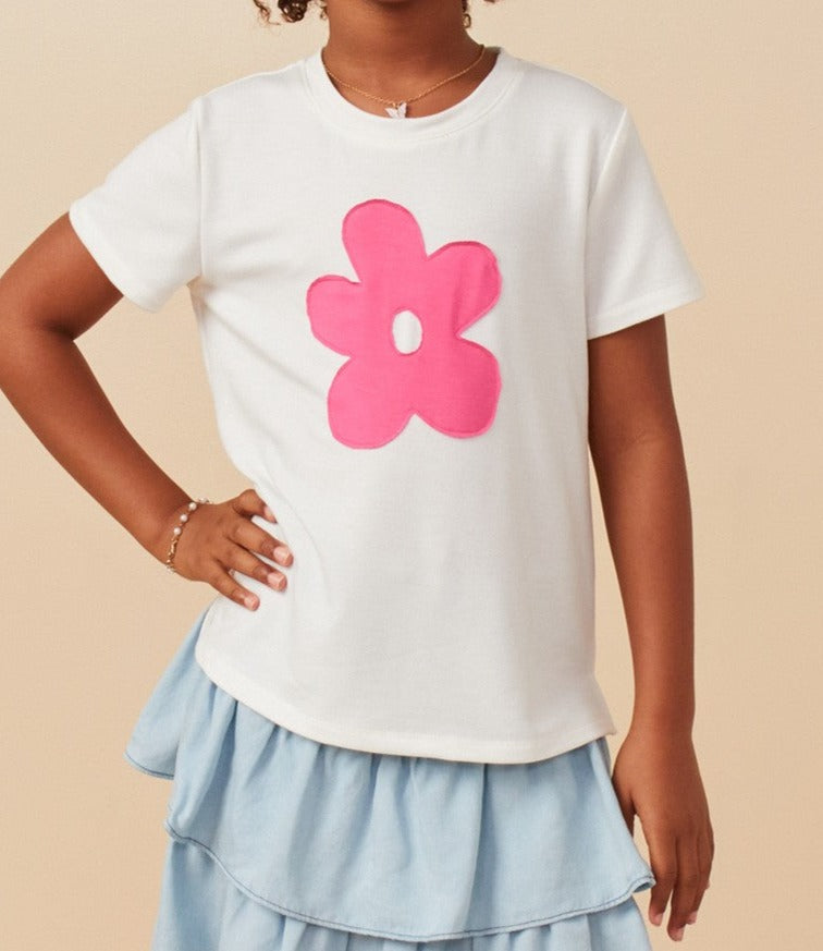 Girls Flower Patch T Shirt - Brazos Avenue Market 