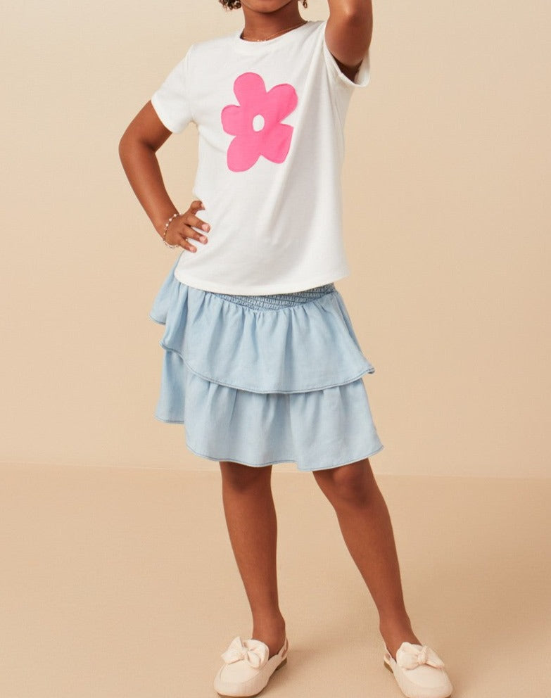 Girls Flower Patch T Shirt - Brazos Avenue Market 