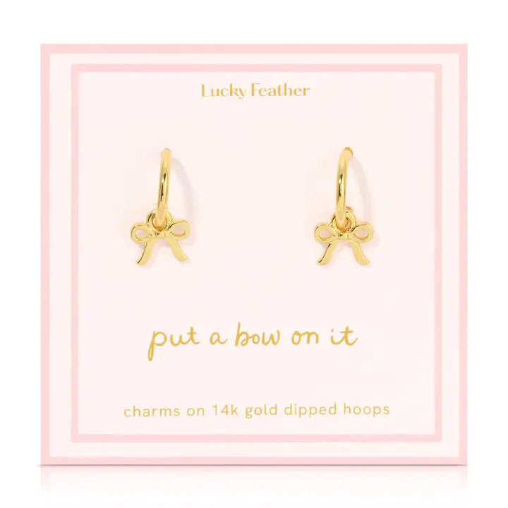 Beautiful Bows - Bow Charm Hoops