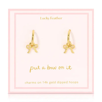 Beautiful Bows - Bow Charm Hoops