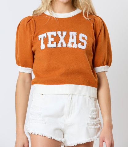 Texas Short Sleeve Sweater