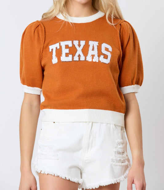 Texas Short Sleeve Sweater