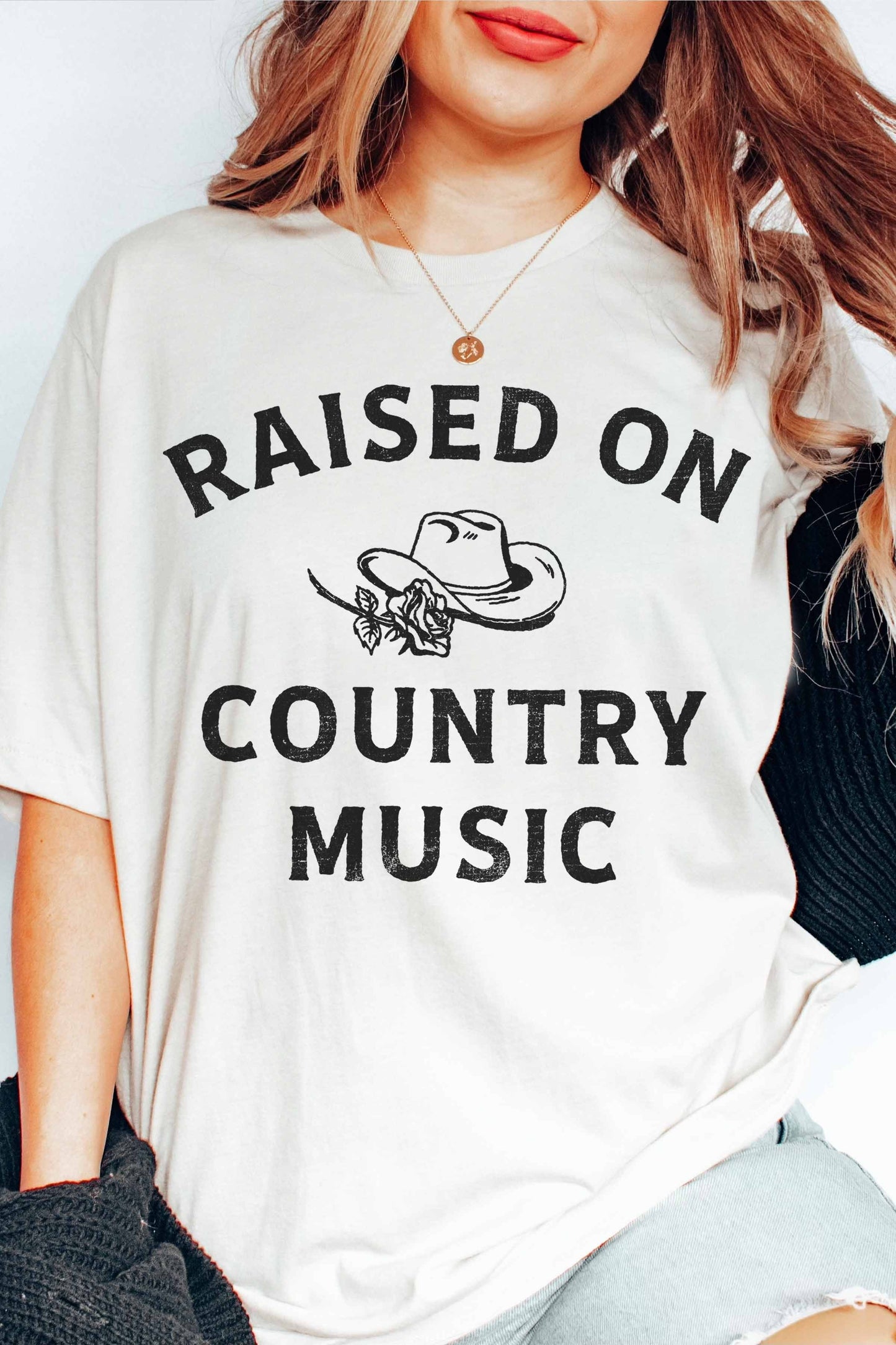 Raised On Country Music Graphic Tee