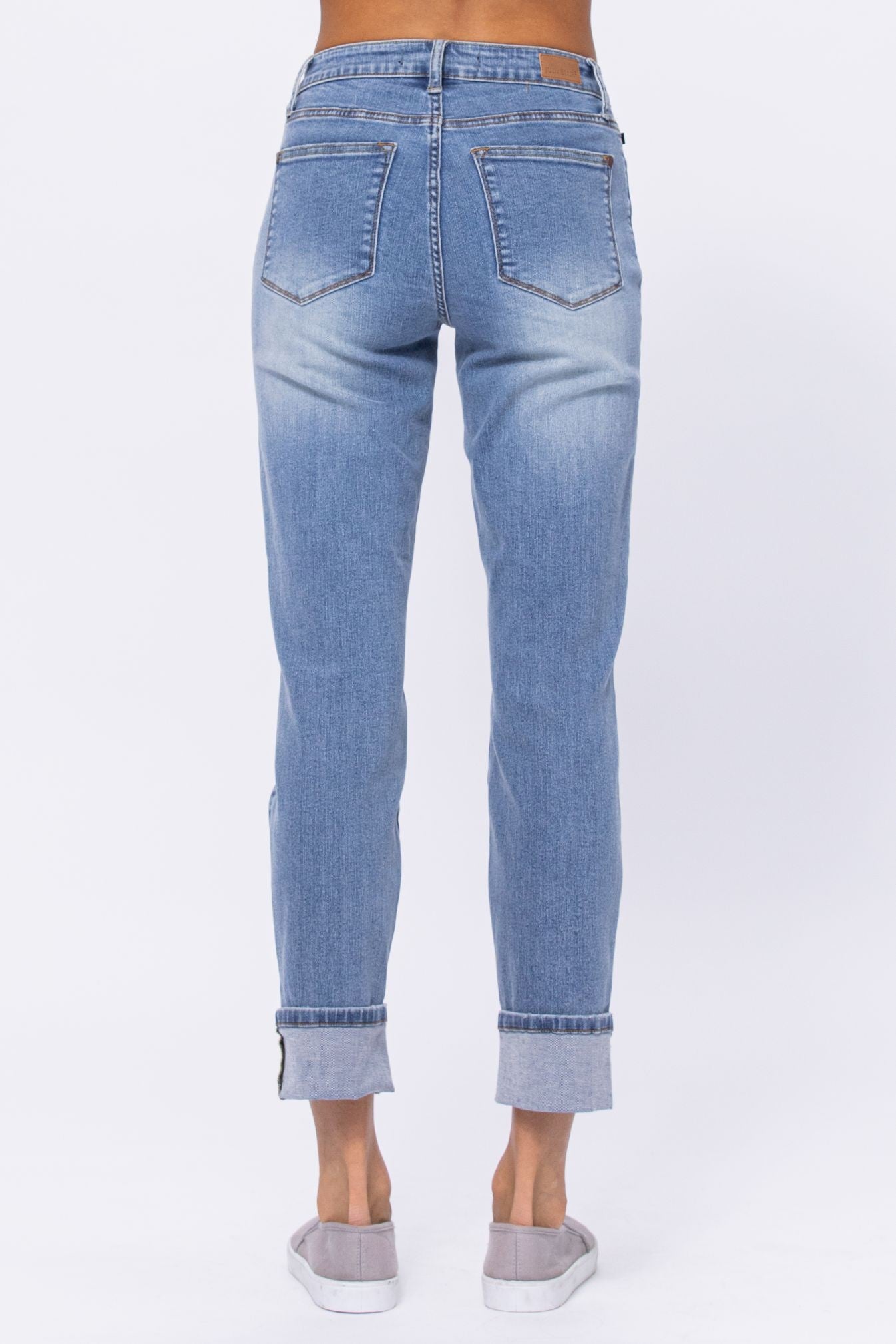 Judy Blue High Waist Vintage Wash Boyfriend Jeans - Brazos Avenue Market 