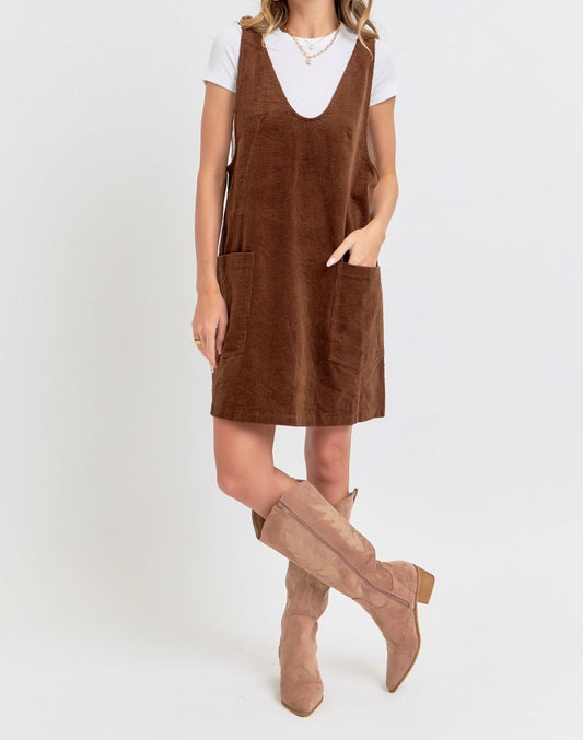 Overall Corduroy Dress