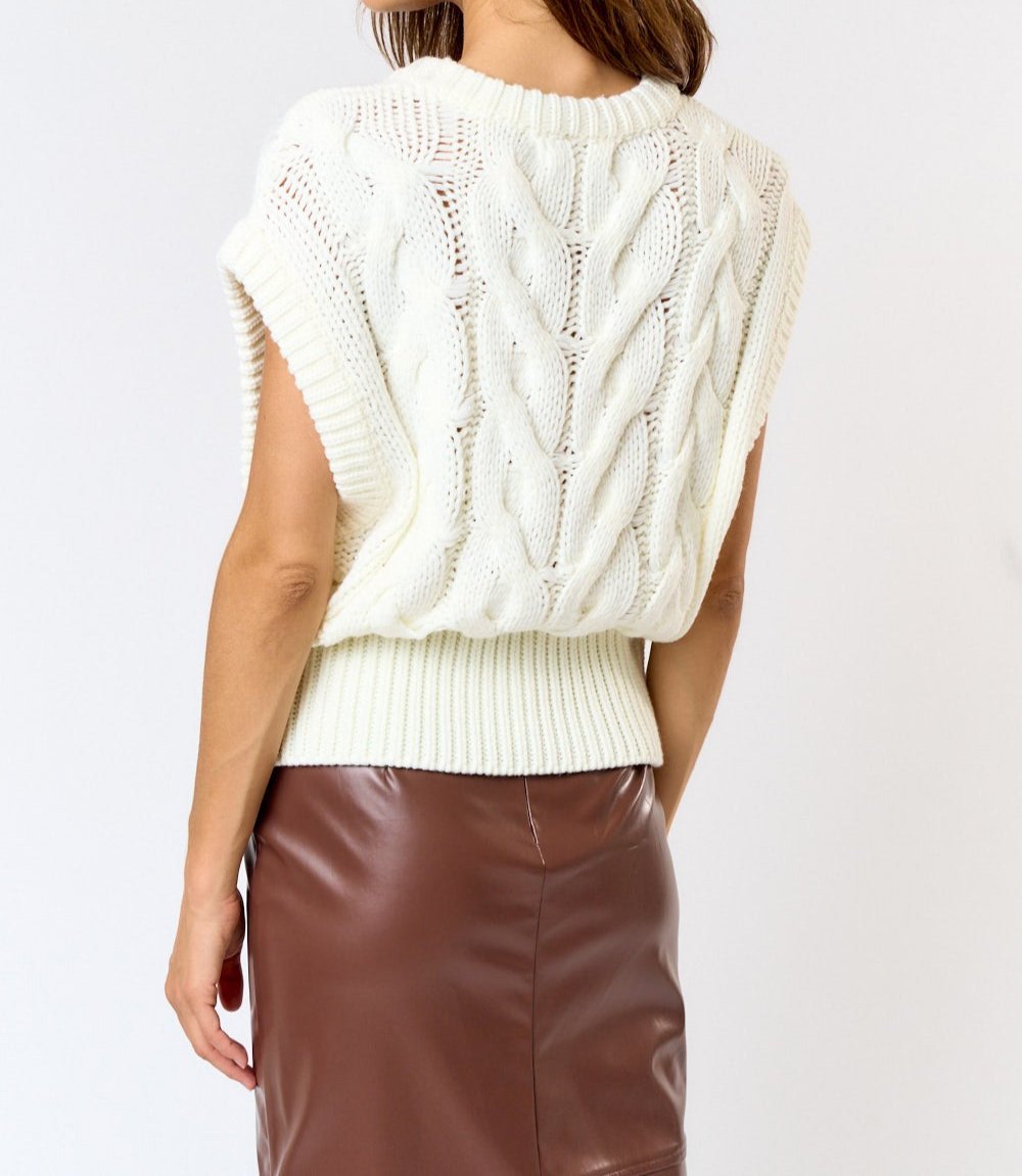 Cable Knit Sweater Vest