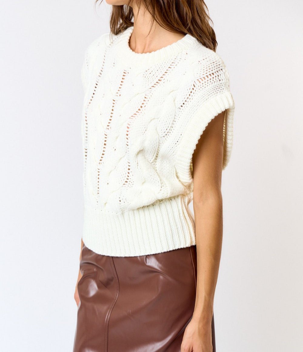 Cable Knit Sweater Vest