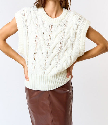 Cable Knit Sweater Vest