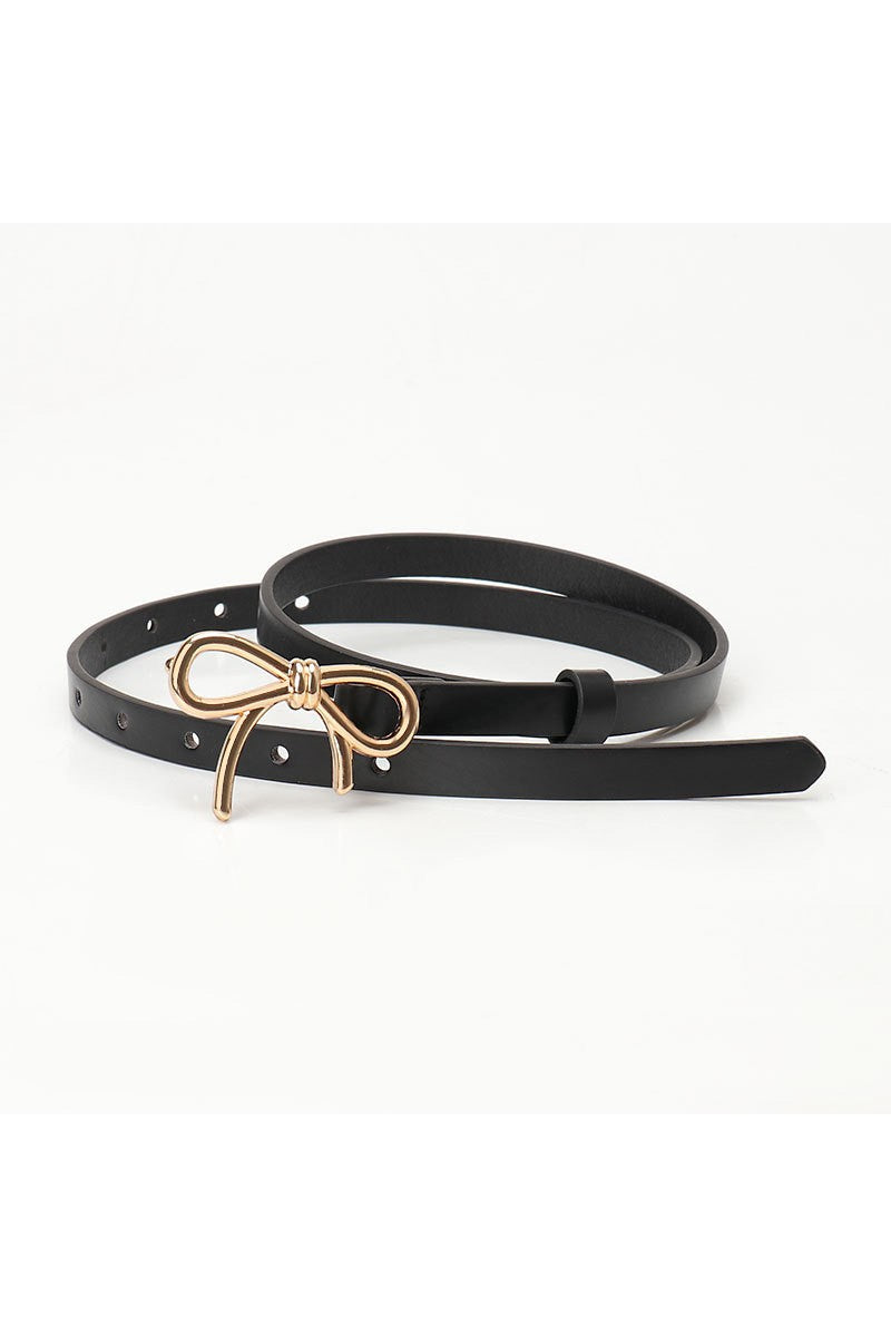 Bow Buckle Thin Belt