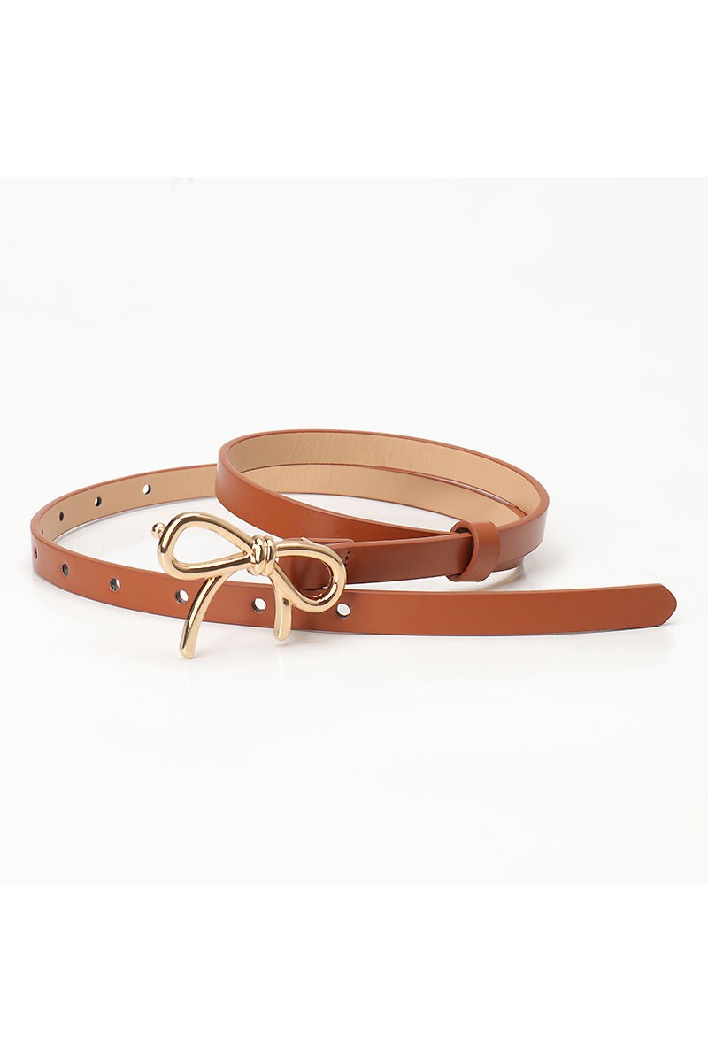 Bow Buckle Thin Belt