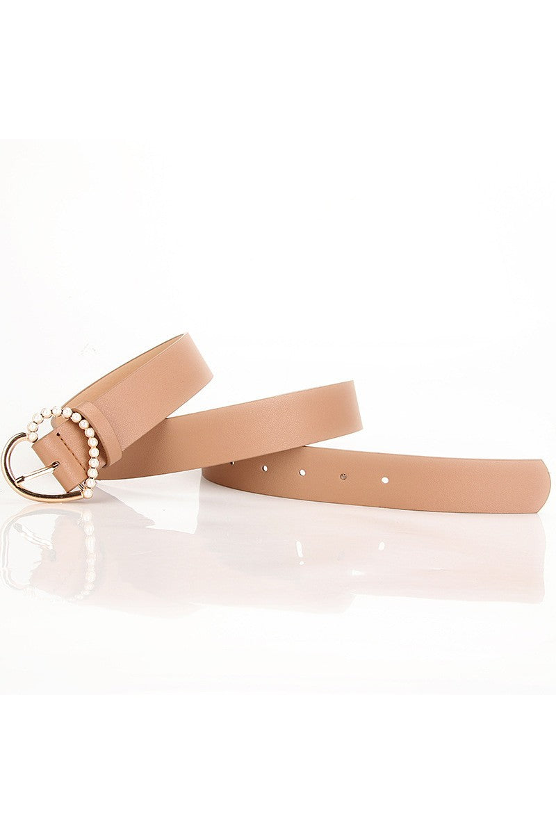 Heart Pearl Buckle Belt