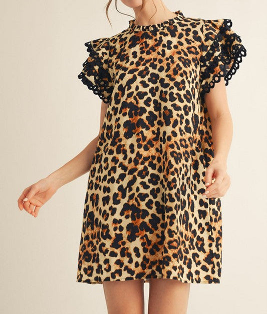 Leopard Print Pockets Dress