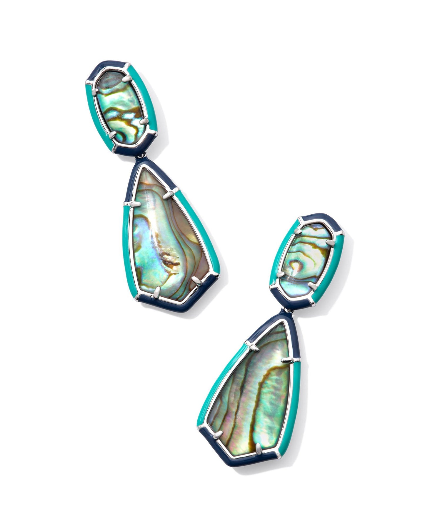 Camry Enamel Frame Statement Earrings