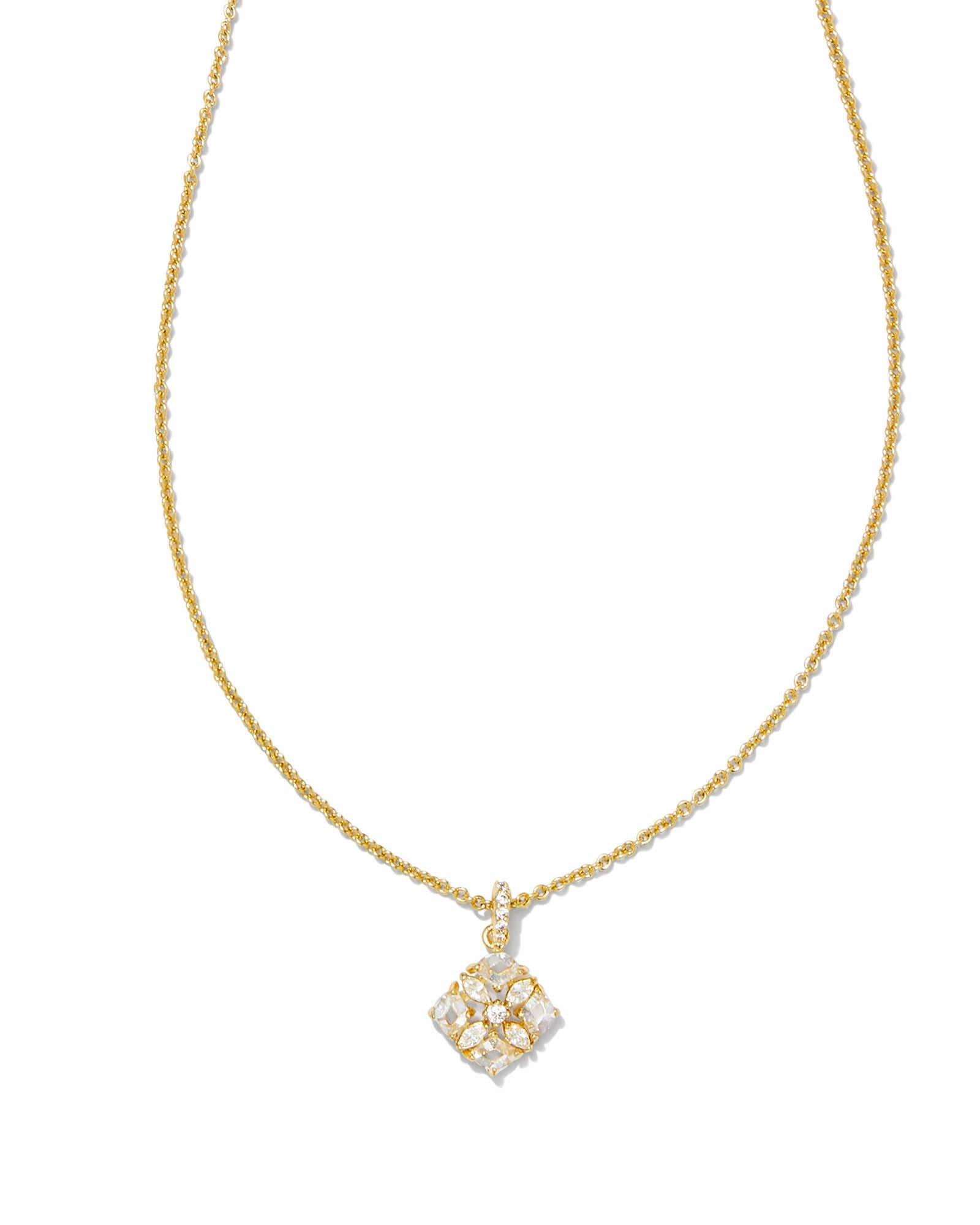 Dira Crystal Short Pendant Necklace - Brazos Avenue Market 