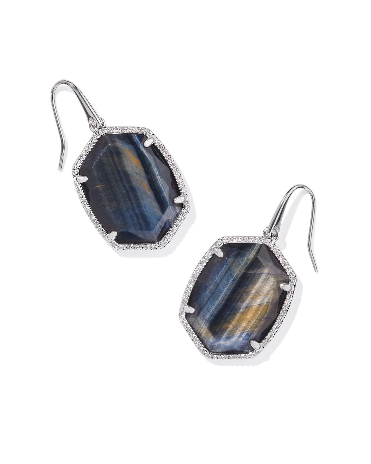 Daphne Pave Frame Drop Earrings