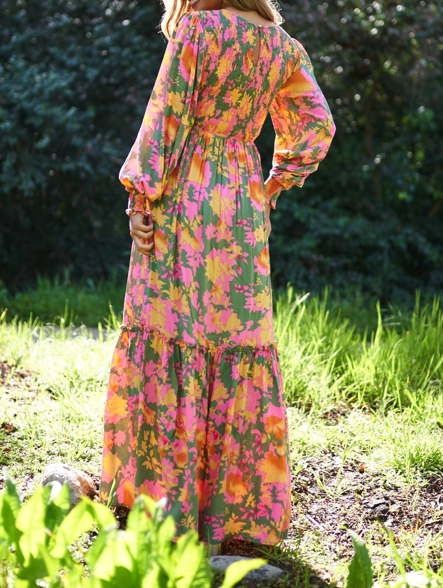 Olive Floral Maxi