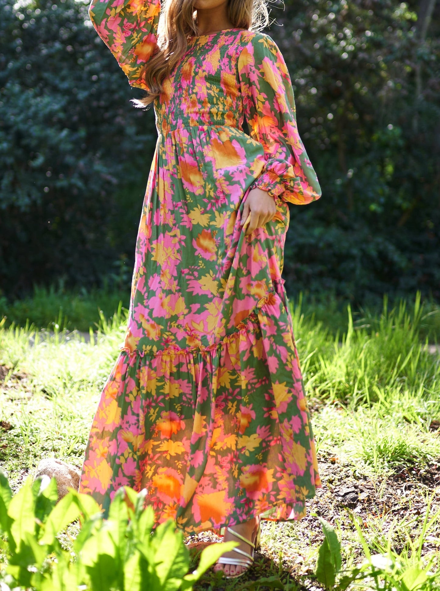 Olive Floral Maxi