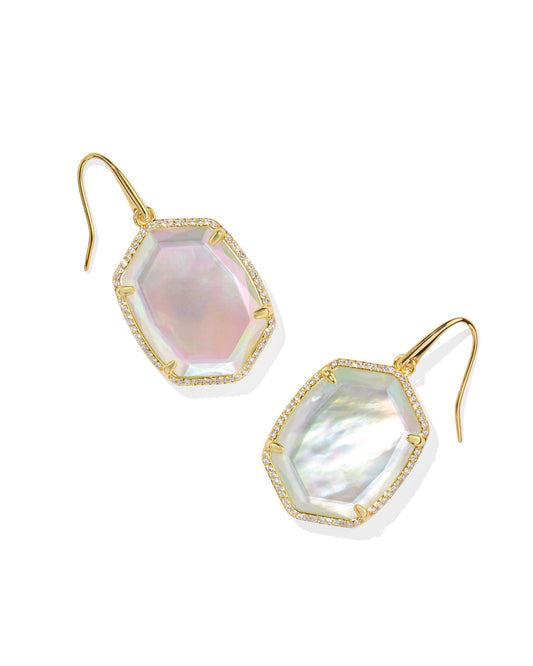 Daphne Pave Frame Drop Earrings