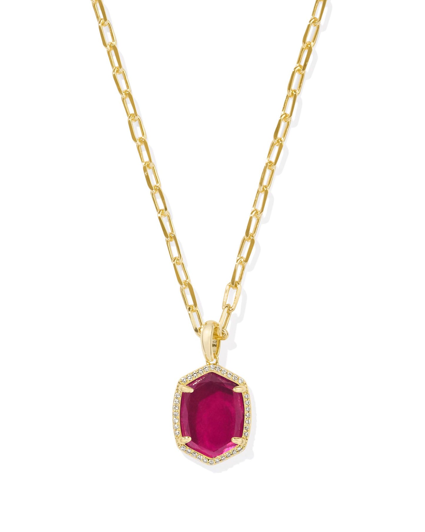 Daphne Pave Frame Short Pendant Necklace