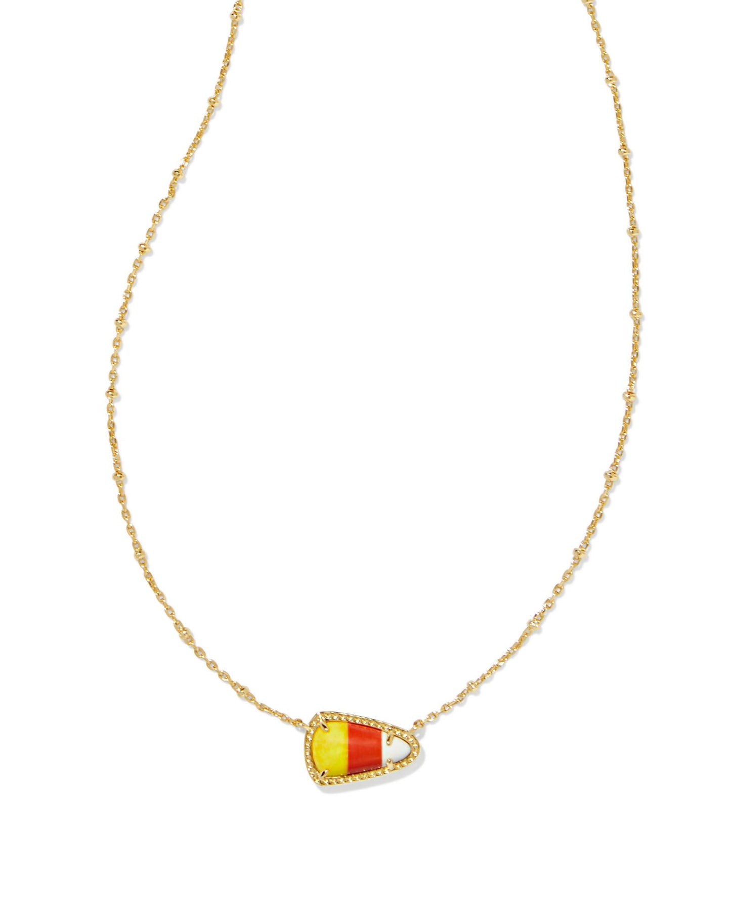 Candy Corn Short Pendant Necklace