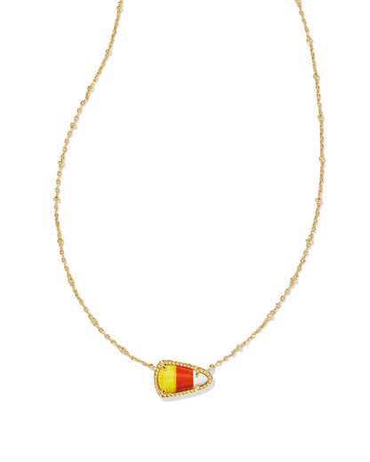 Candy Corn Short Pendant Necklace