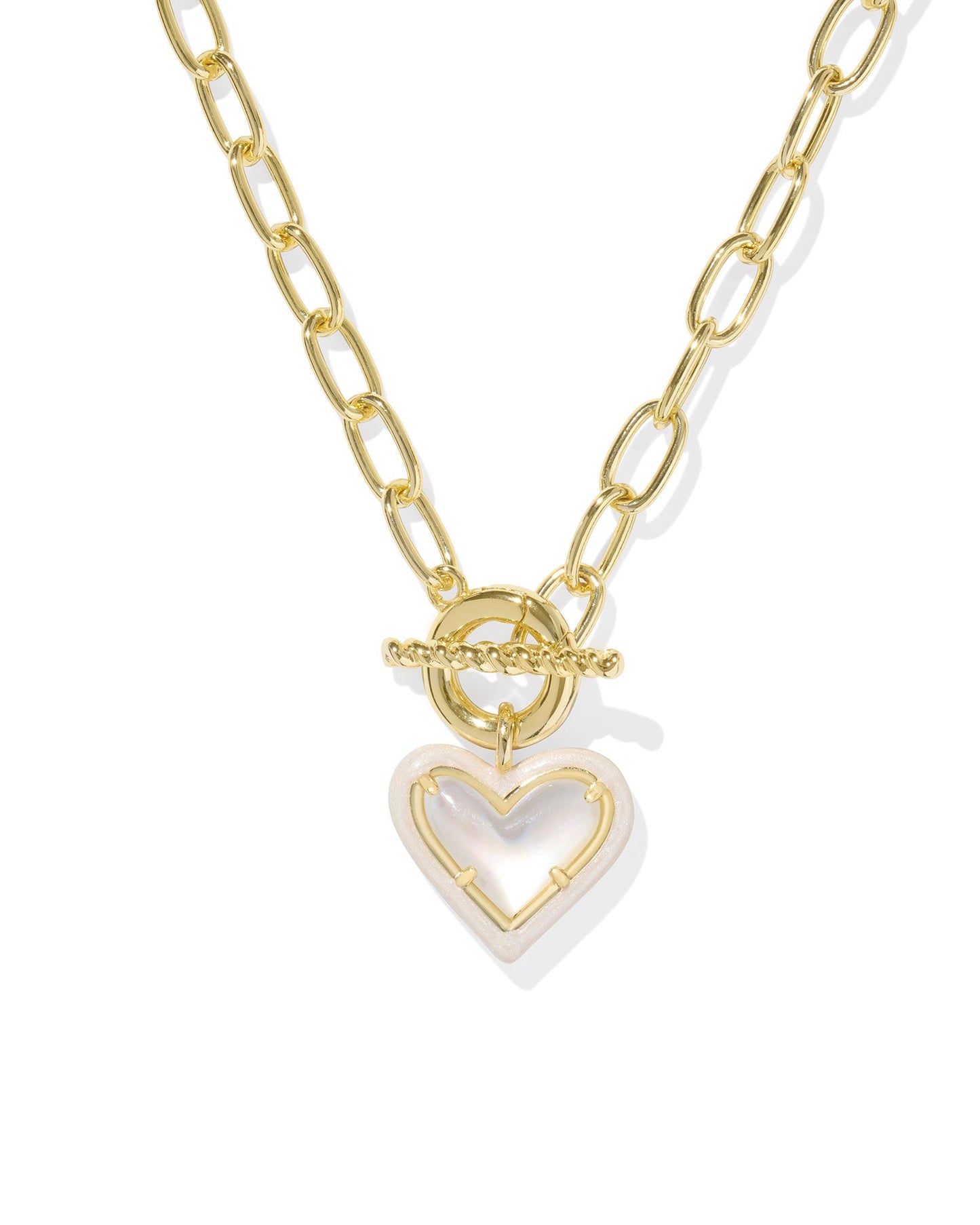 Ari Heart Enamel Link Chain Necklace