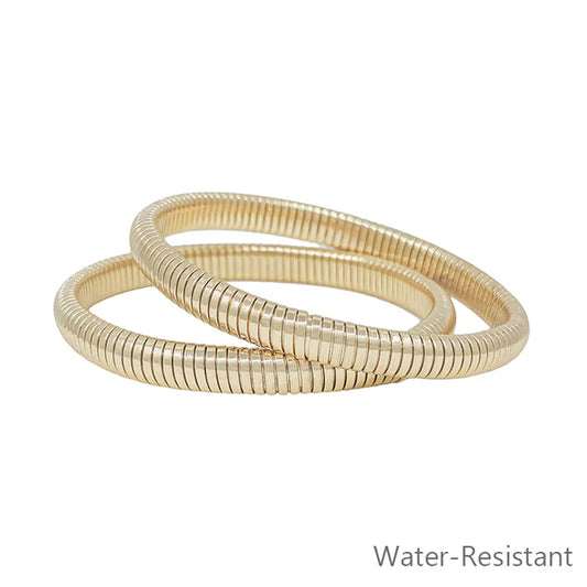 Water Resistant Ribbed Stretch Bracelet Set