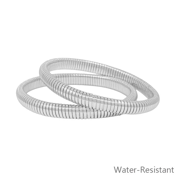 Water Resistant Ribbed Stretch Bracelet Set