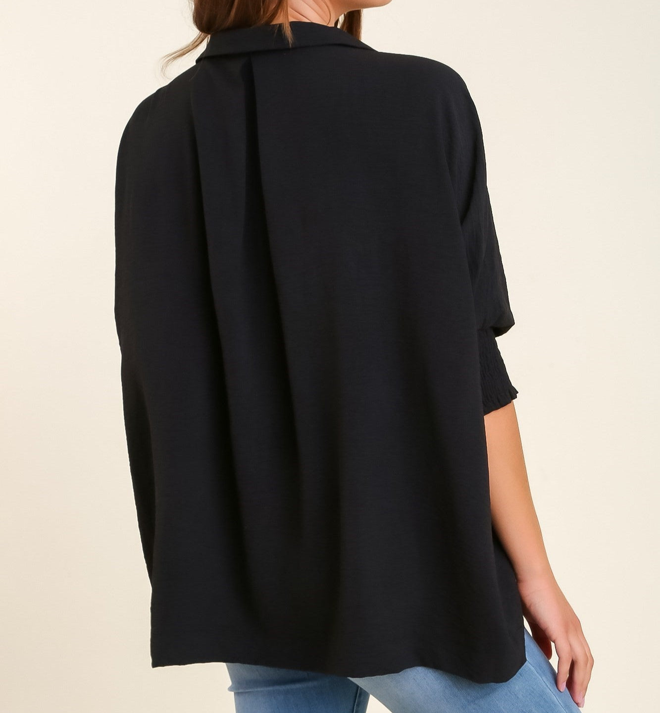 Textured Boxy Cut Blouse