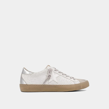 Paula Sneaker - White Glitter