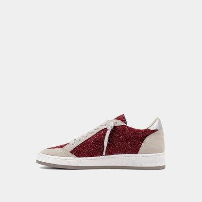 Paz Sneaker Dark Red Glitter