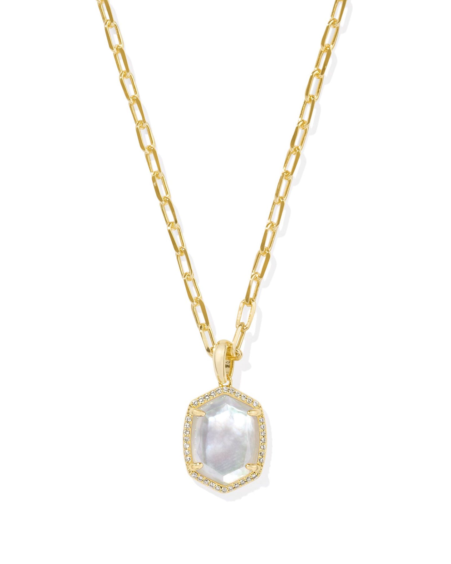 Daphne Pave Frame Short Pendant Necklace