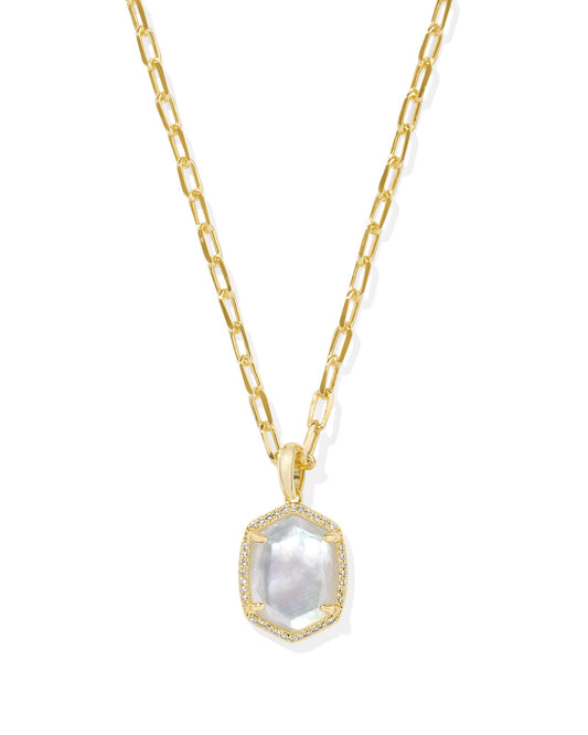 Daphne Pave Frame Short Pendant Necklace