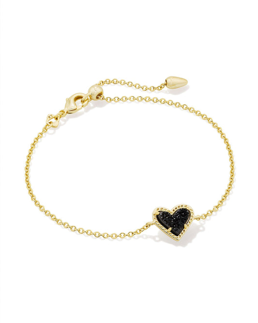 Ari Heart Gold Delicate Chain Bracelet