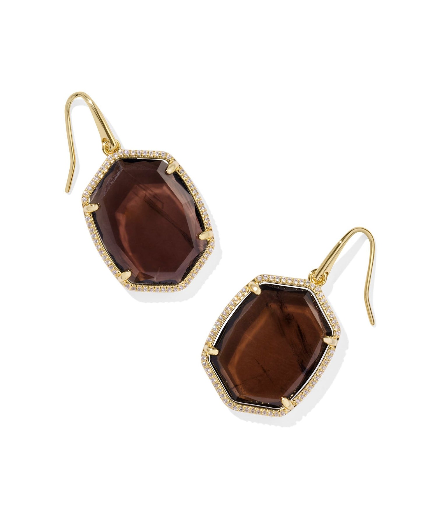 Daphne Pave Frame Drop Earrings