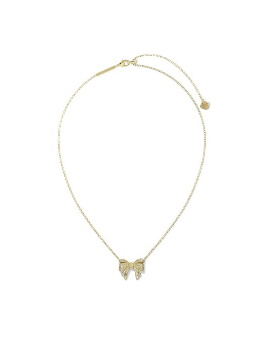 Krista Bow Short Pendant Necklace