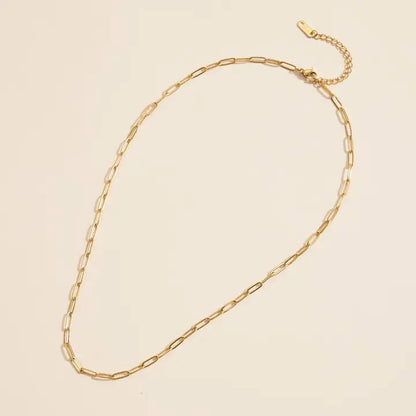 Paper Clip Linked Necklace