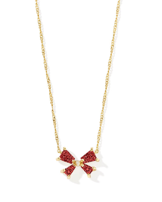 Blair Gold Bow Small Short Pendant Necklace