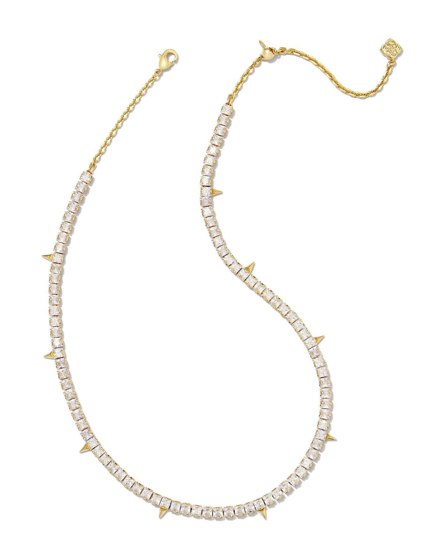 Jaqueline Gold Tennis Necklace - Brazos Avenue Market 