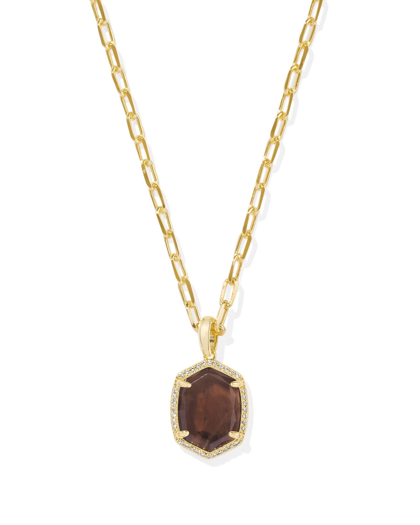 Daphne Pave Frame Short Pendant Necklace