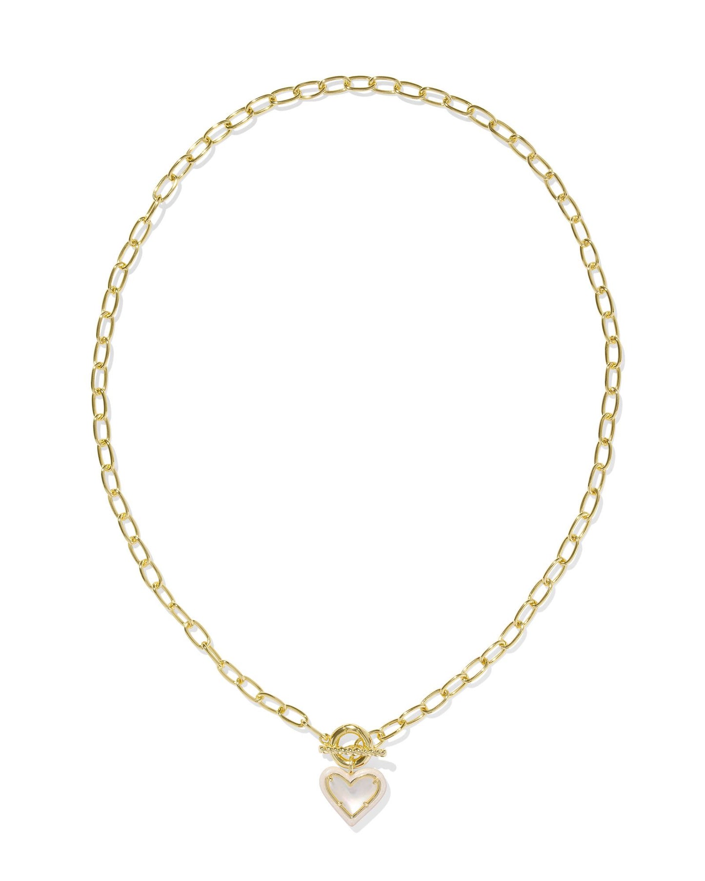 Ari Heart Enamel Link Chain Necklace