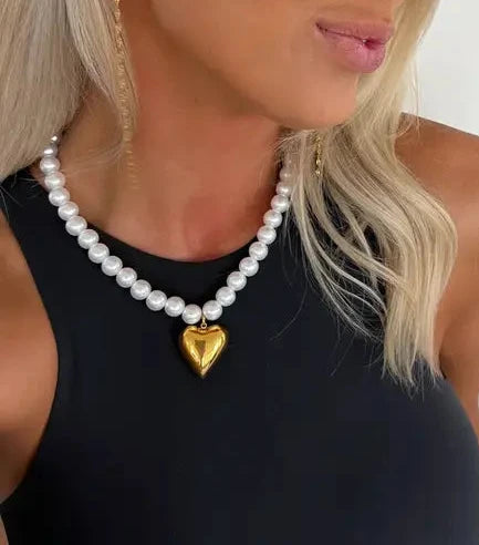 Pearl Heart Necklace