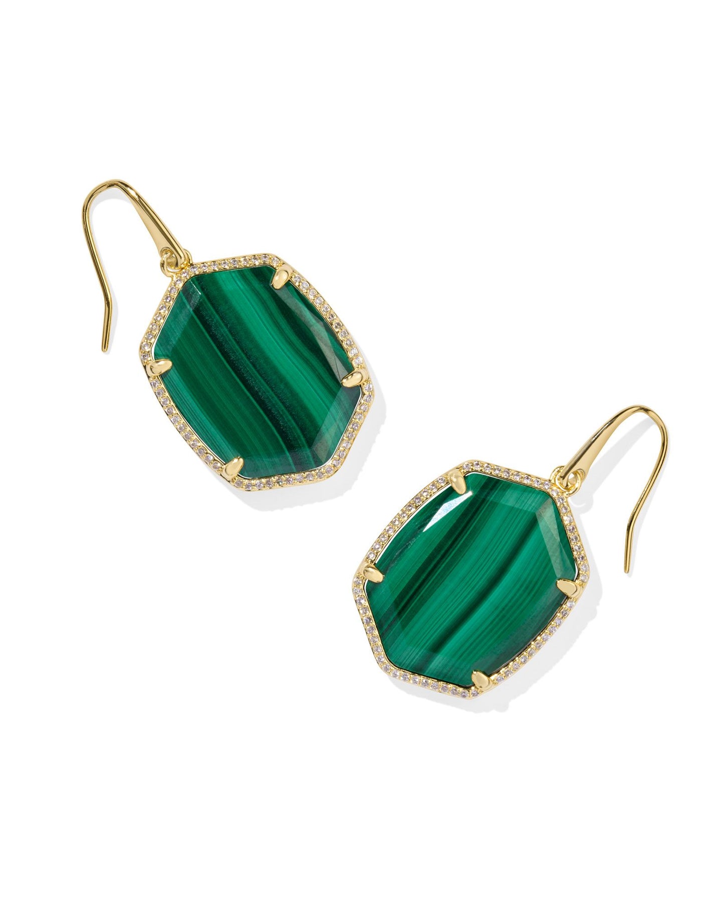 Daphne Pave Frame Drop Earrings