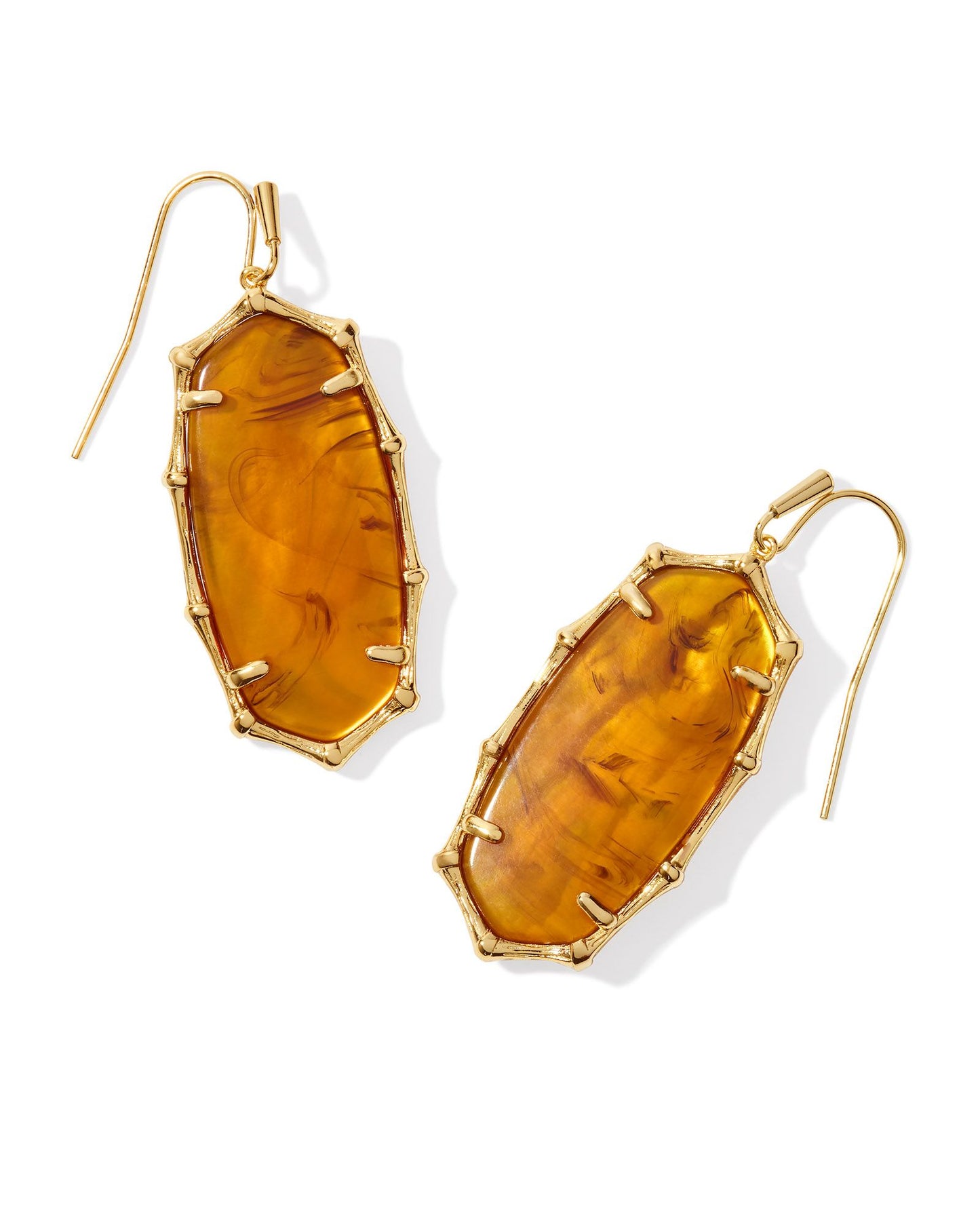 Elle Bamboo Frame Drop Earrings