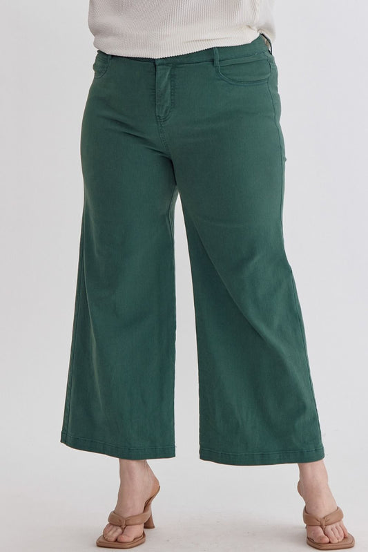 Hunter Green High Waisted Jeans - Brazos Avenue Market 