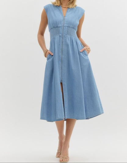 Denim Midi Dress