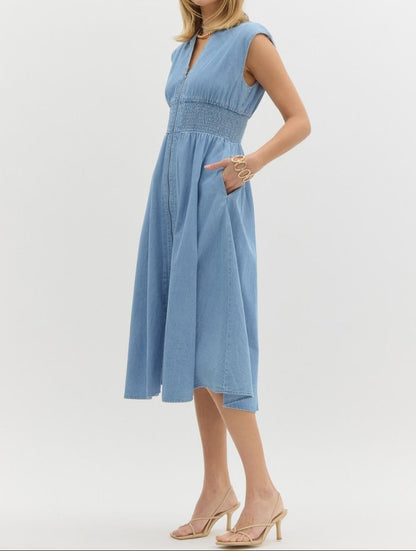 Denim Midi Dress